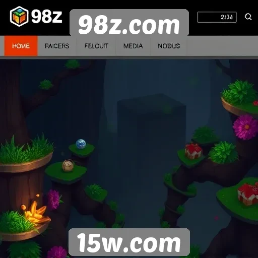 Navegação e recursos do site 98z.com